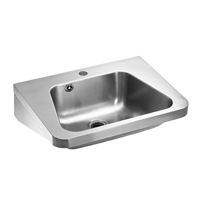 SANELA Edelstahl Handwaschbecken SLUN36A, Wandmontage, 55x42 cm