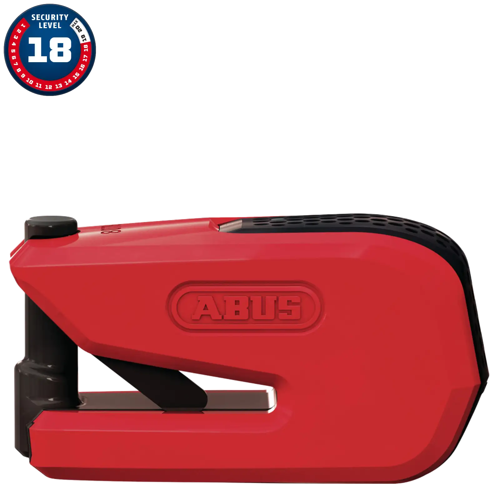 ABUS Motorrad Bremsscheibenschloss Granit Detecto One 8078 2.0 - rot