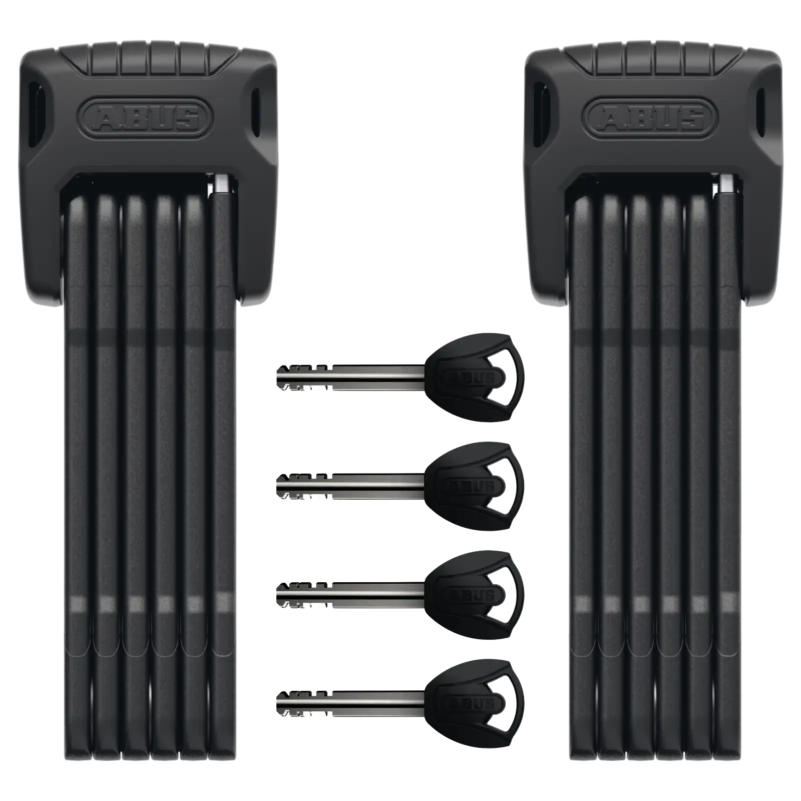 ABUS Faltschlösser Bordo Granit XPlus 6500K TwinSet One Key mit Schlosshalterung und 4 Schlüsseln