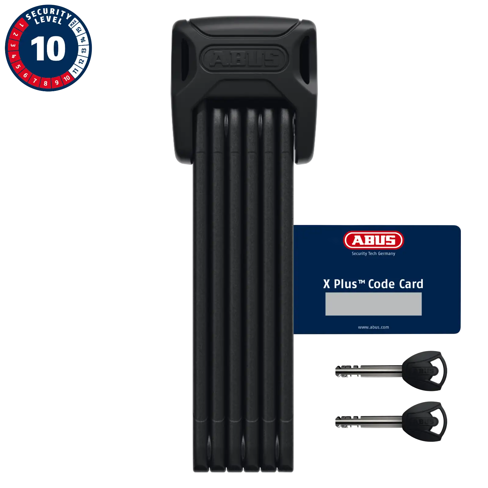 ABUS Faltschloss Bordo XPlus 6000K mit Schlosshalterung - 90 cm