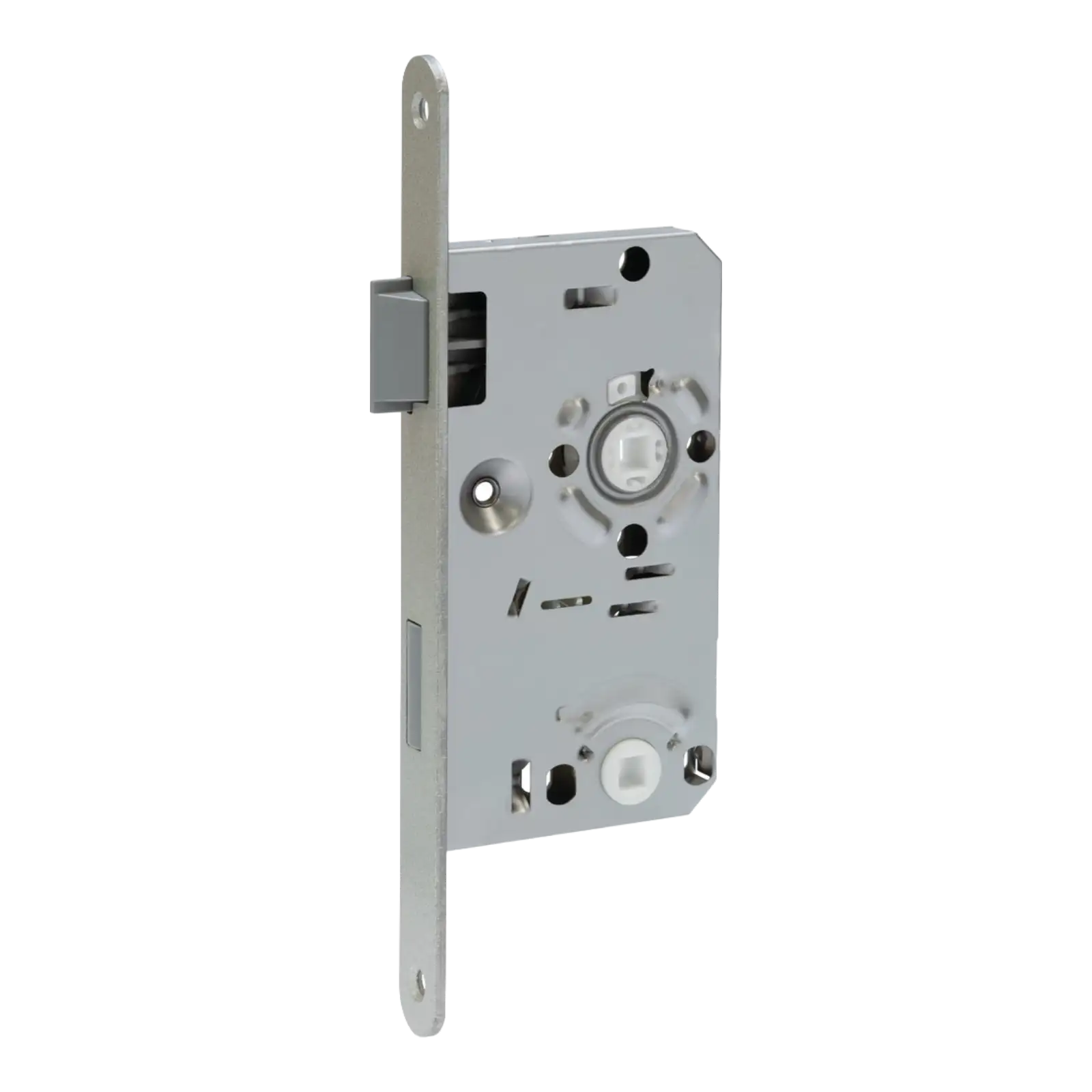 ABUS Einsteckschloss WC-Tür ES WC, runder Stulp, silber - DIN links