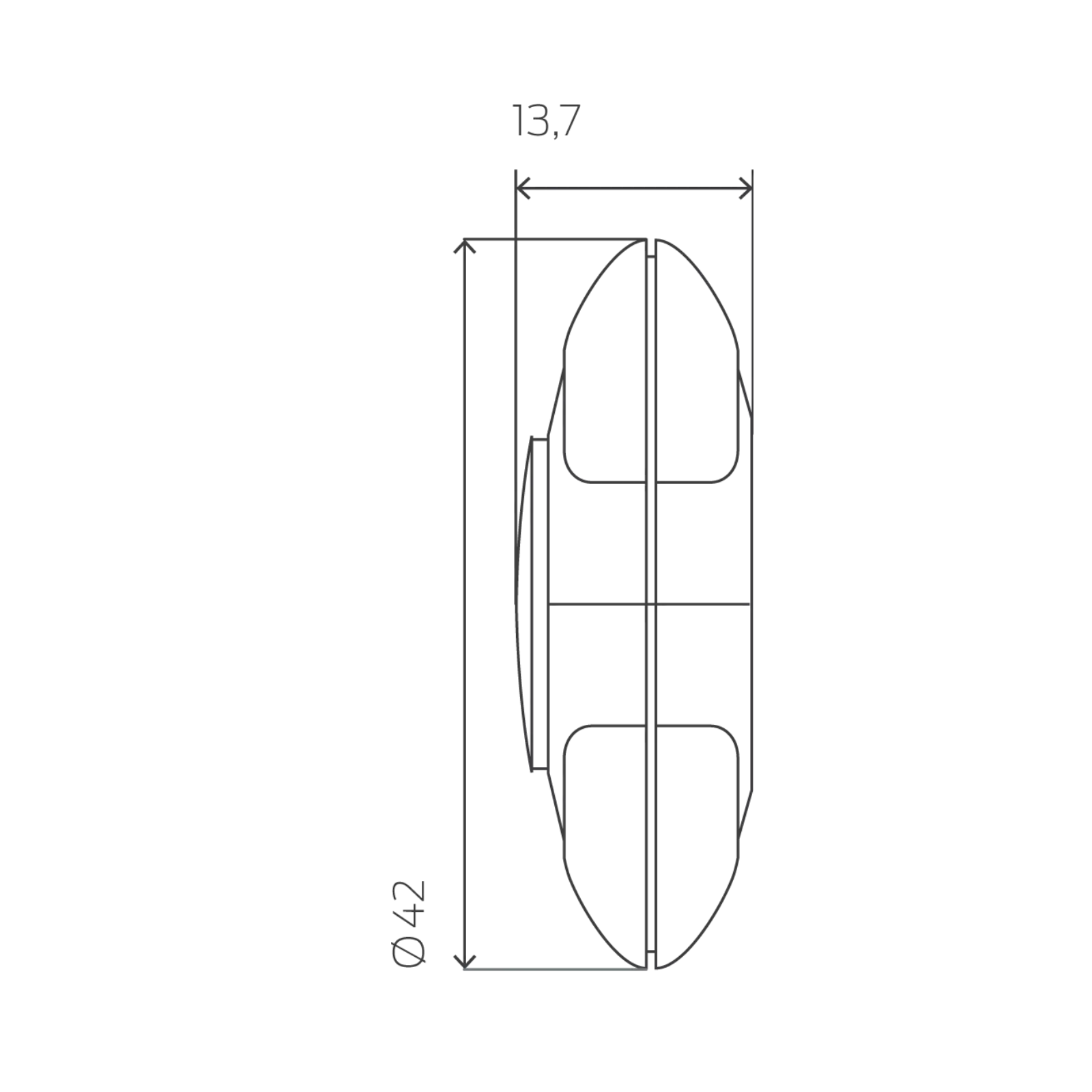 SimonsVoss MobileKey Transponder - technische Zeichnung