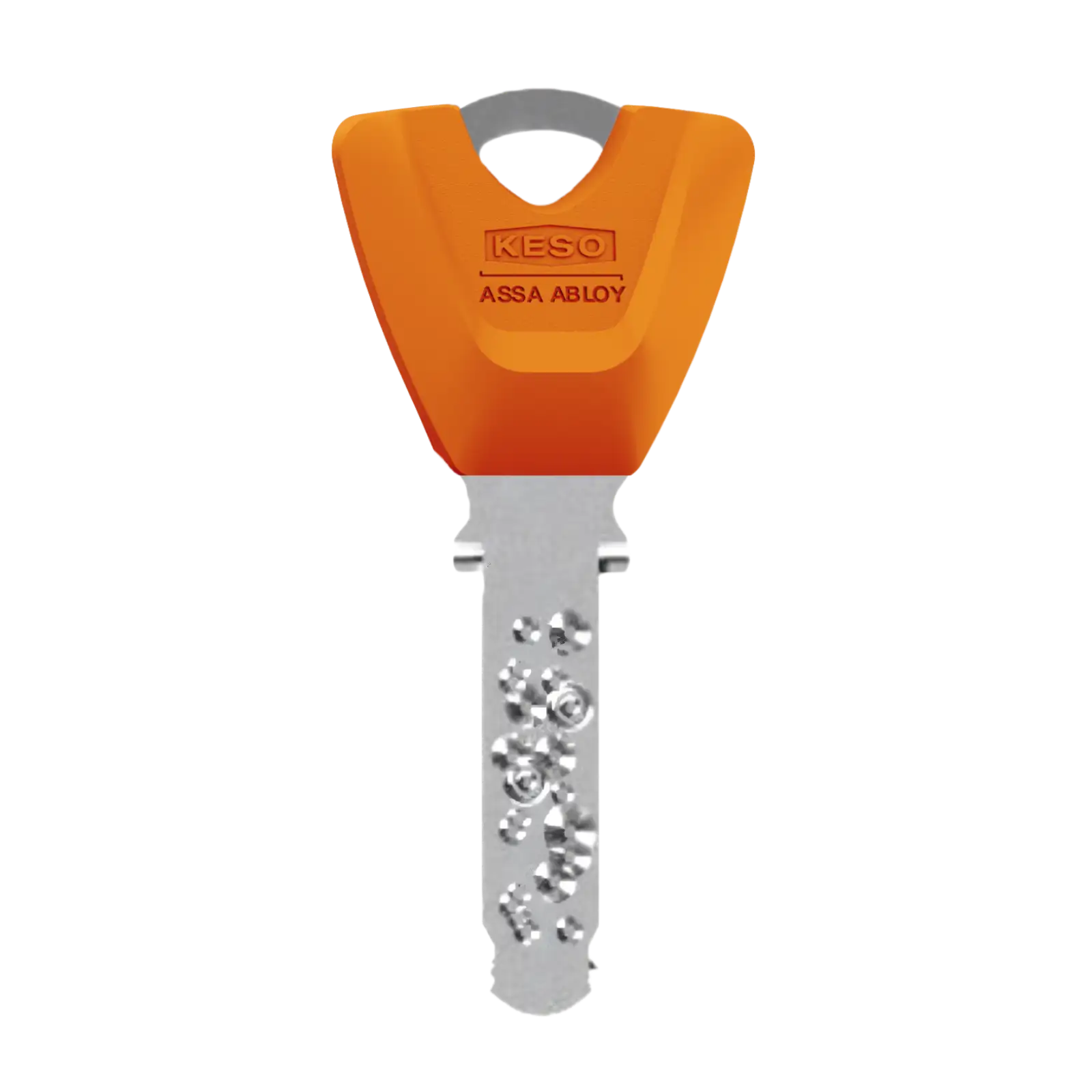KESO 8000 Omega Trapezschlüssel 80.E01 mit Farbkappe fluo orange