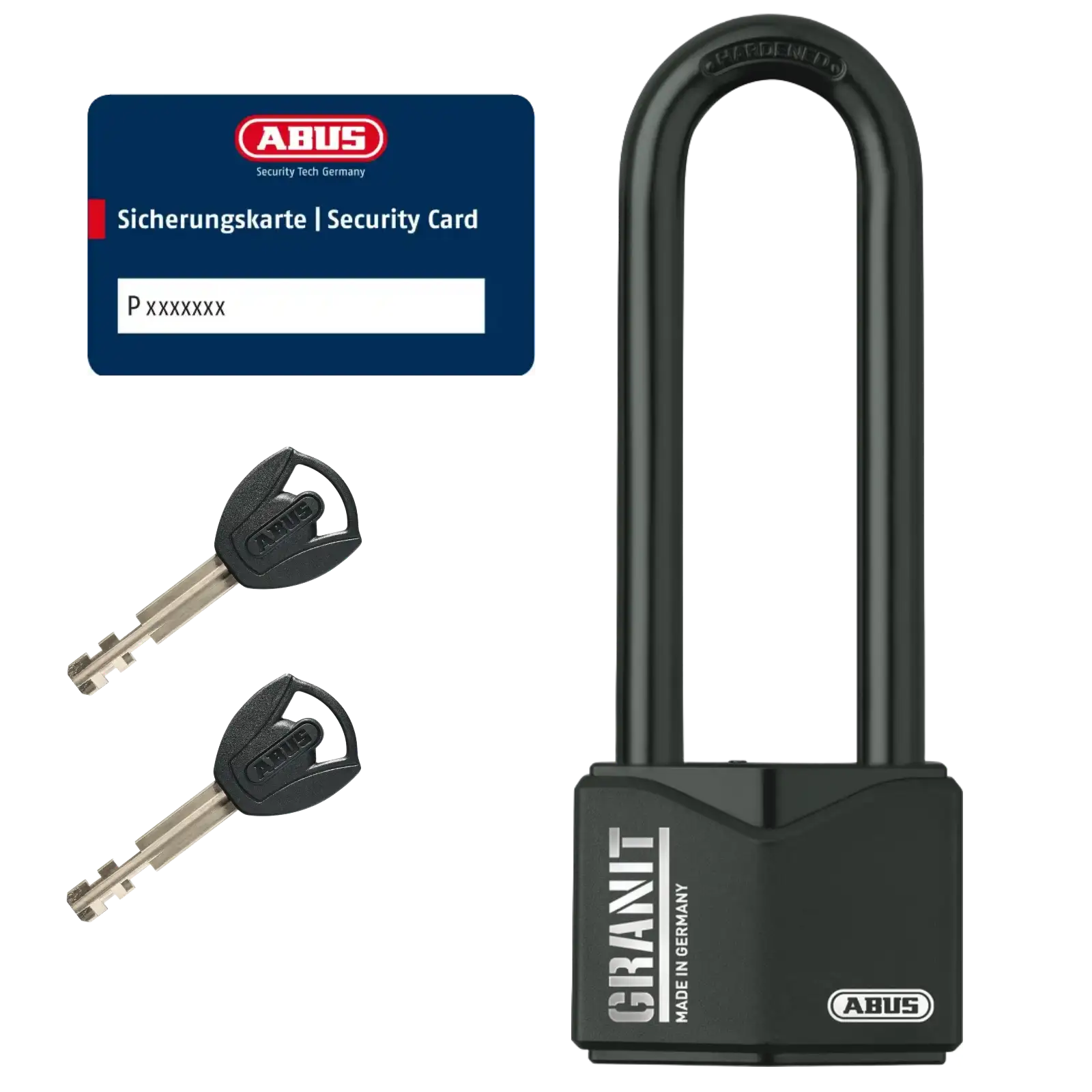 ABUS Granit Vorhangschloss 37/55HB100 #SZP mit Sicherungskarte und hohem Bügel
