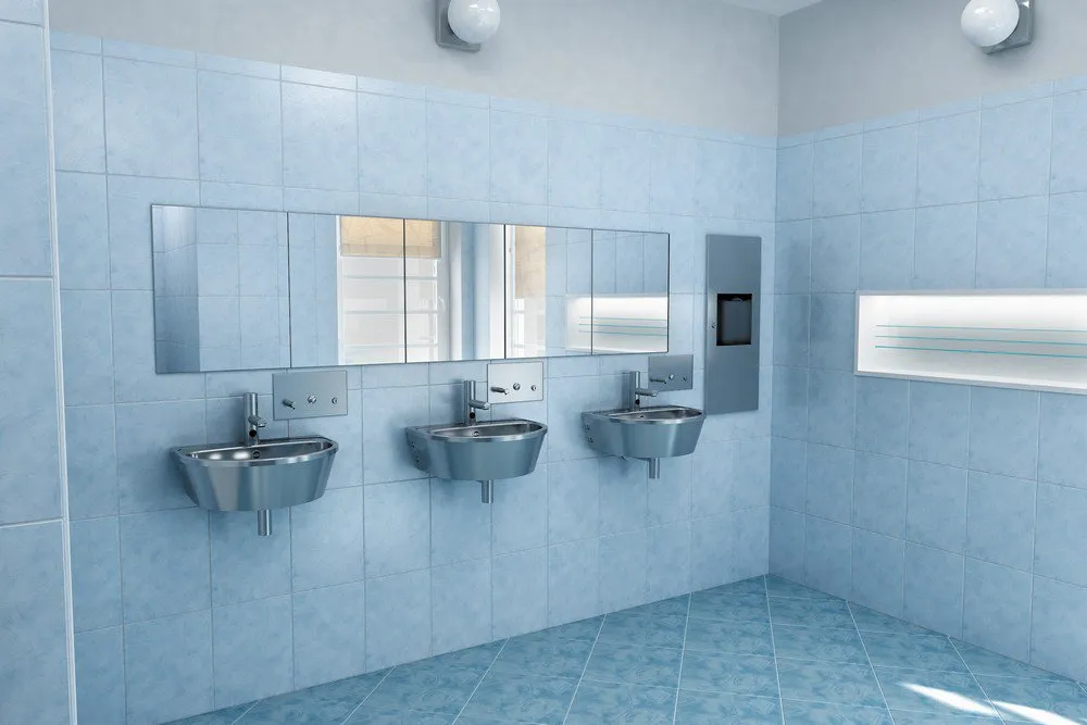 SANELA Edelstahl Handwaschbecken SLUN01 - Musterwaschraum 02