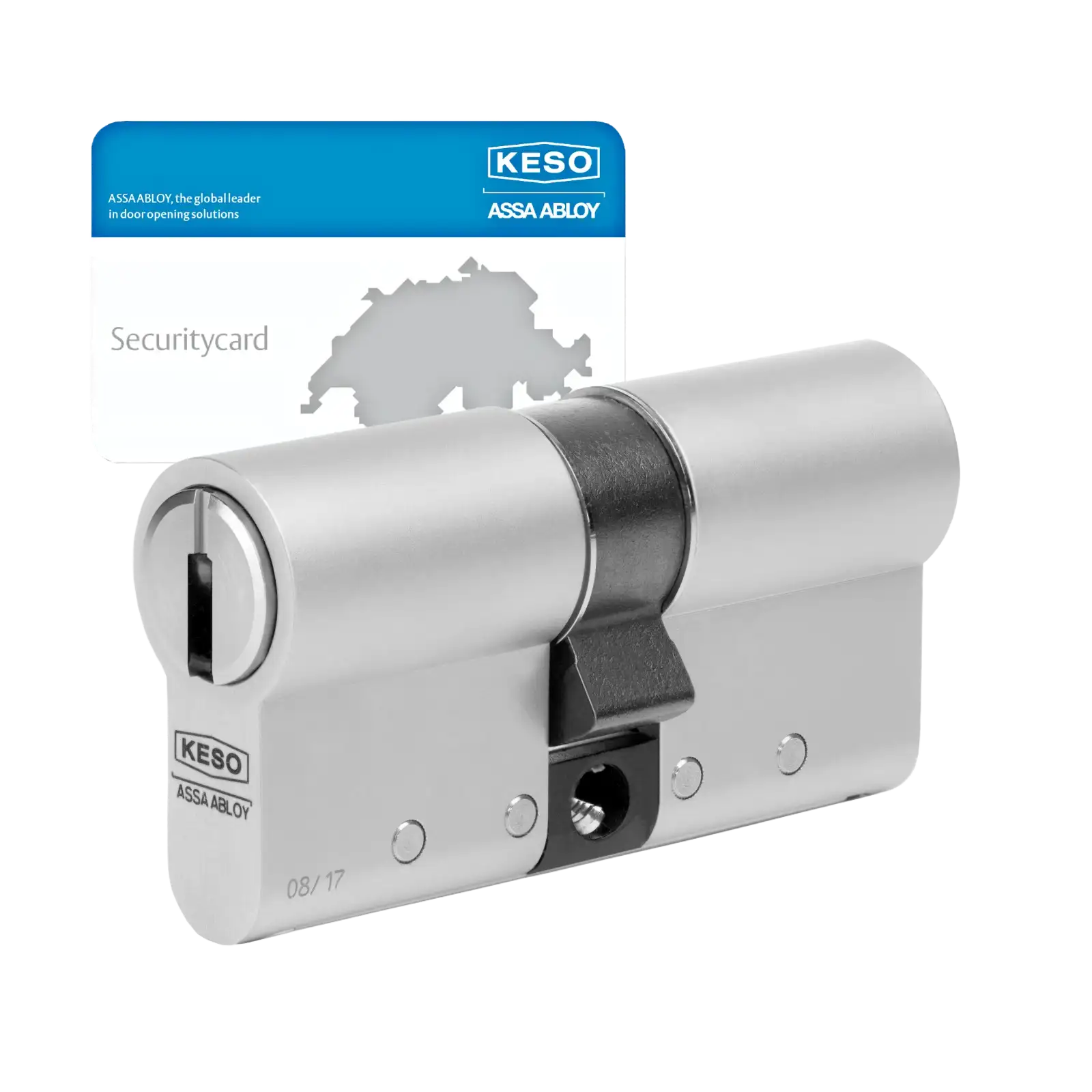 KESO 8000 Omega² Doppelzylinder FZG mit Freilauffunktion, Ziehschutz und Sicherungskarte