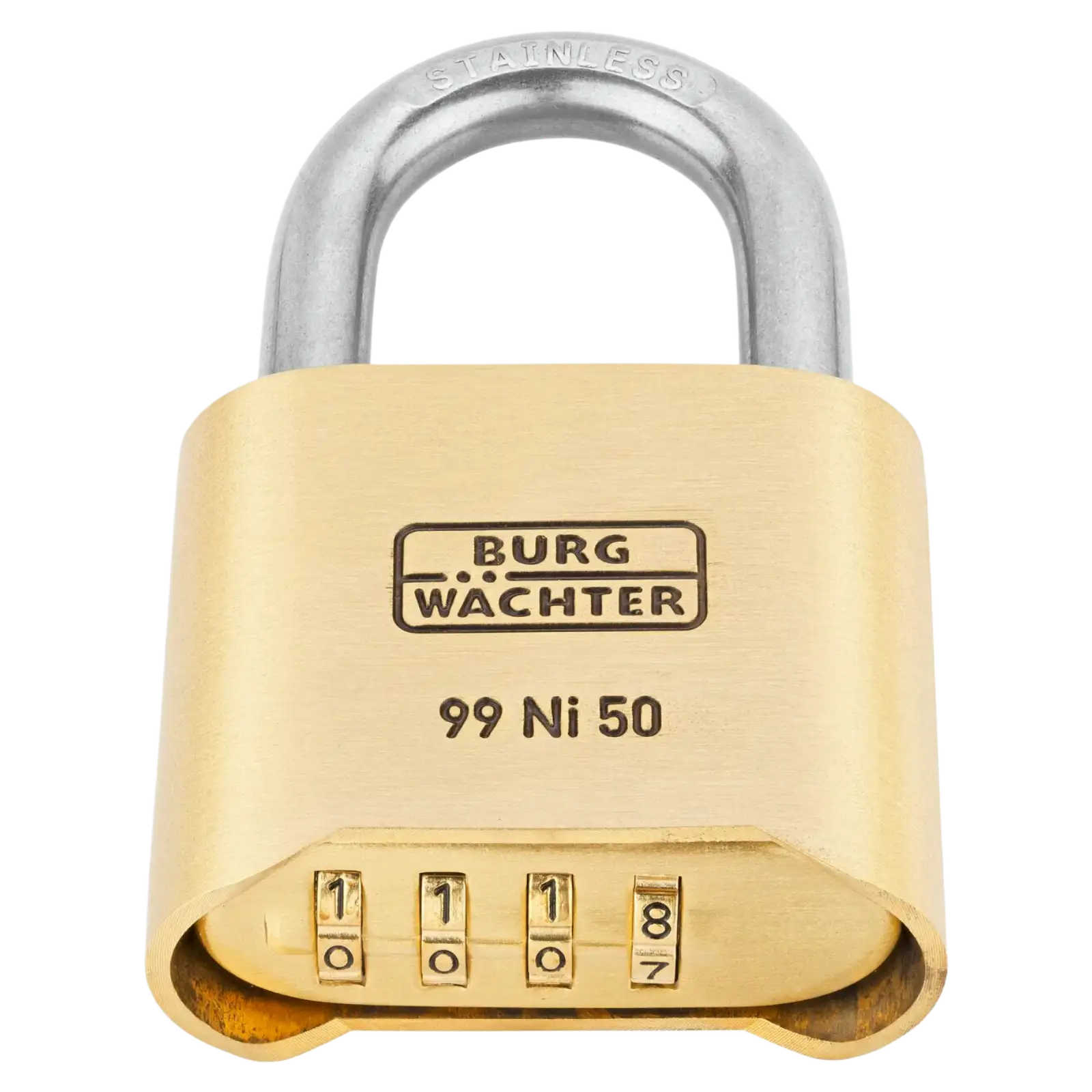 BURG-WÄCHTER Zahlenschloss 99 Ni 50 mit 4-stelligem Code