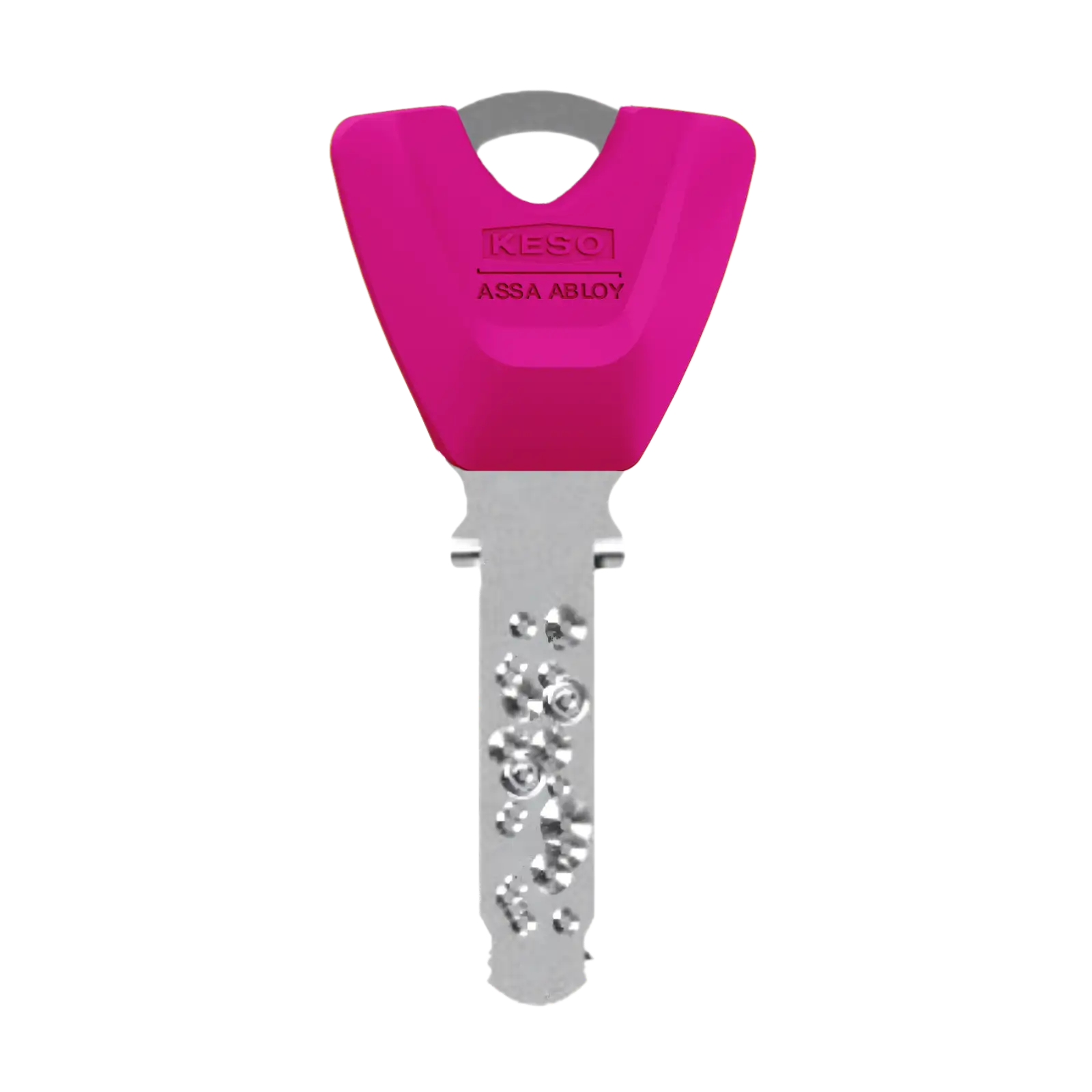 Trapez Ersatzschlüssel KESO 8000 Omega 2 80E01 mit Farbkappe fluo berry