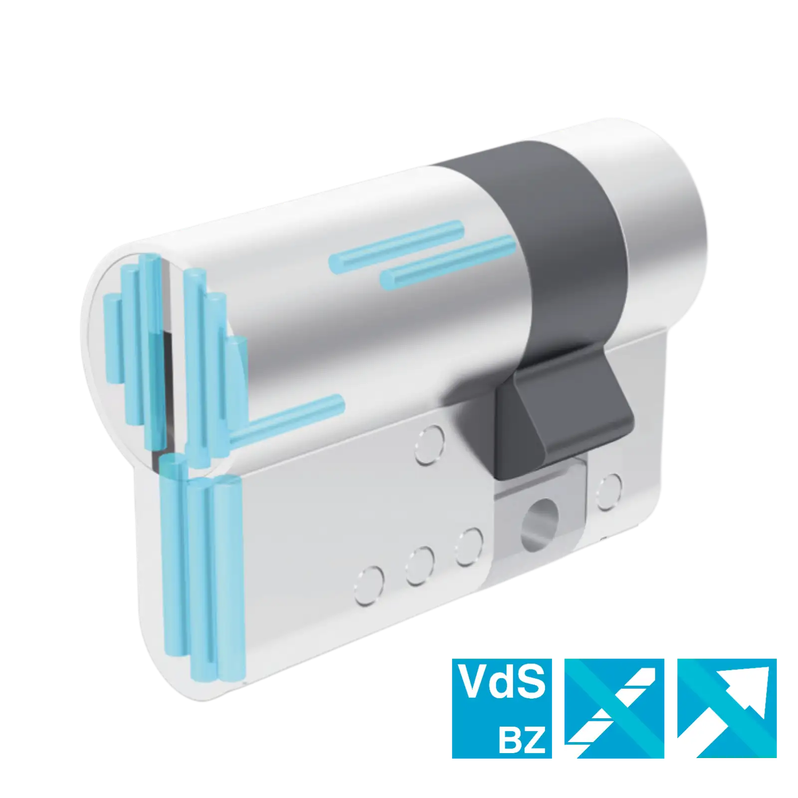 KESO 8000 Omega2 Ultra Halbzylinder 81F14 - Innenansicht