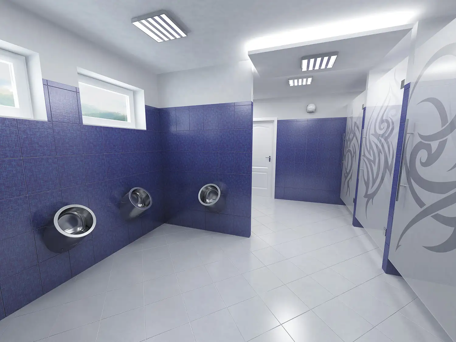 Edelstahl Urinal SLPN09 - Mustertoilette 01