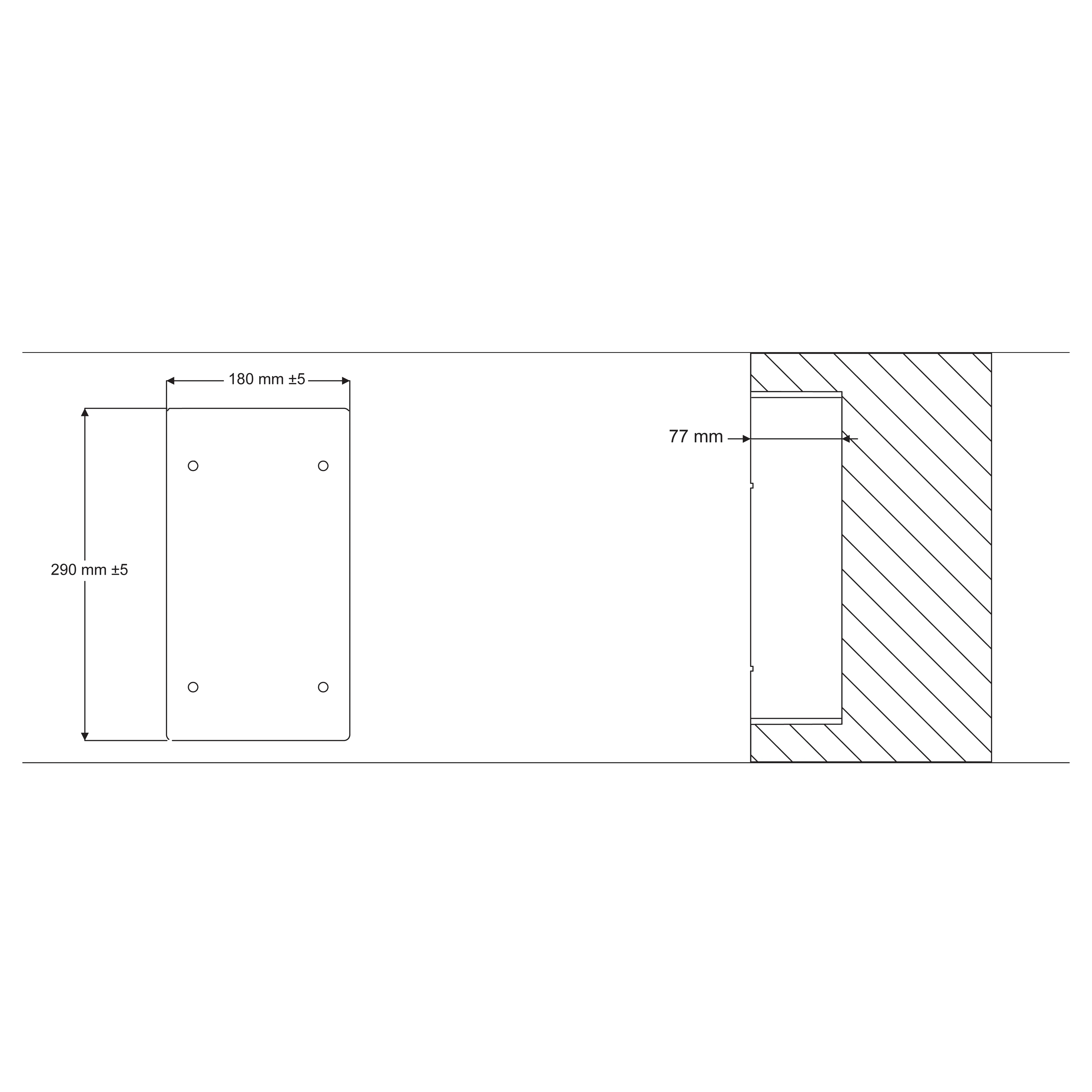 Unterputz Toilettenpapierhalter Edelstahl SLZN26Z, vandalensicher - Wandeinbau