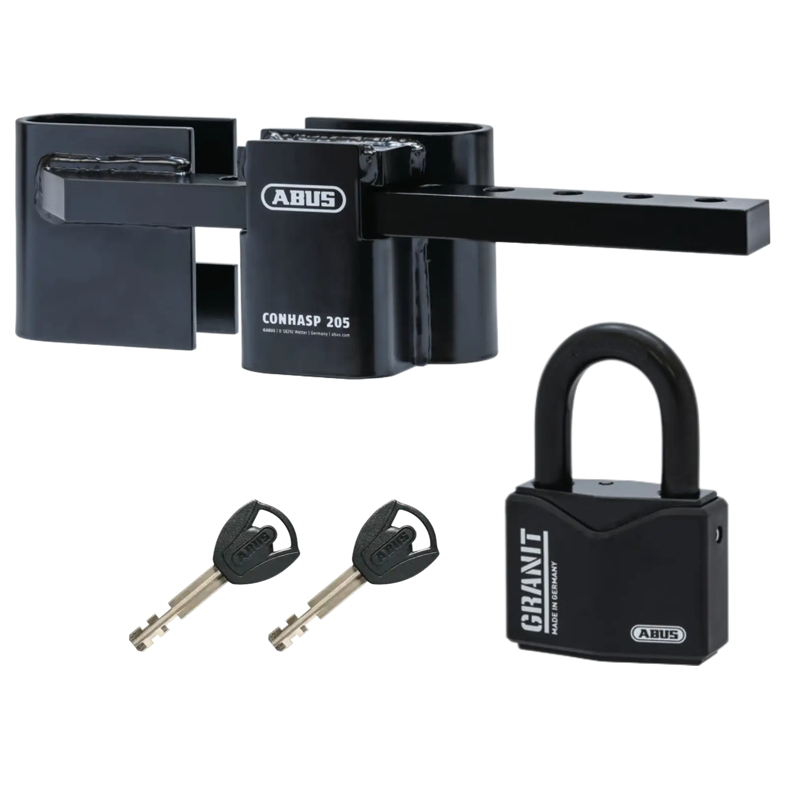 ABUS Containerschloss ConHasp 205 mit Granit Vorhangschloss 37/55HB38