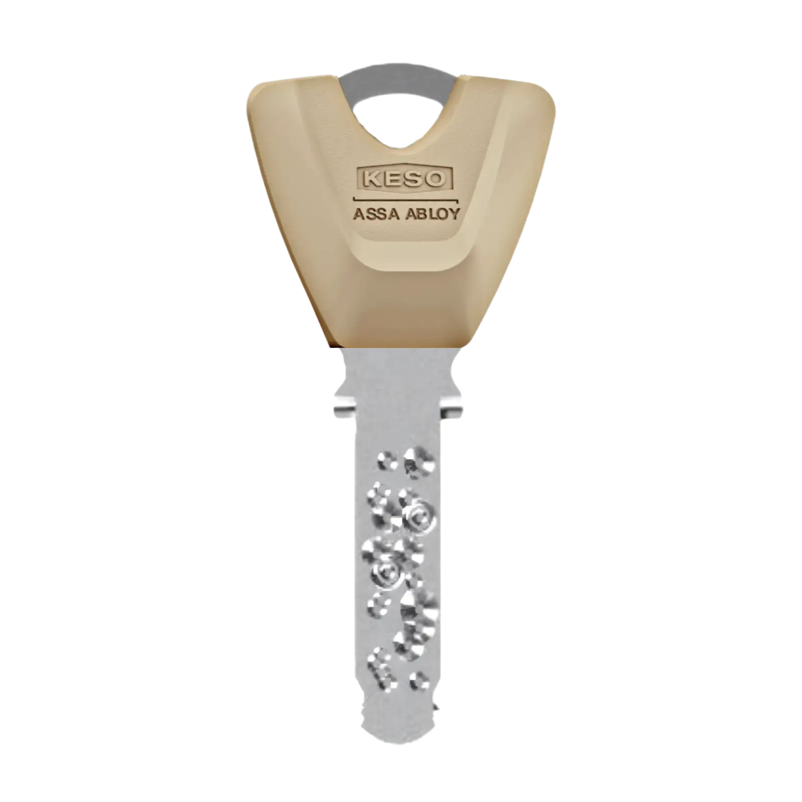 Trapez Ersatzschlüssel KESO 8000 Omega 2 80E01 mit Farbkappe latte macciato