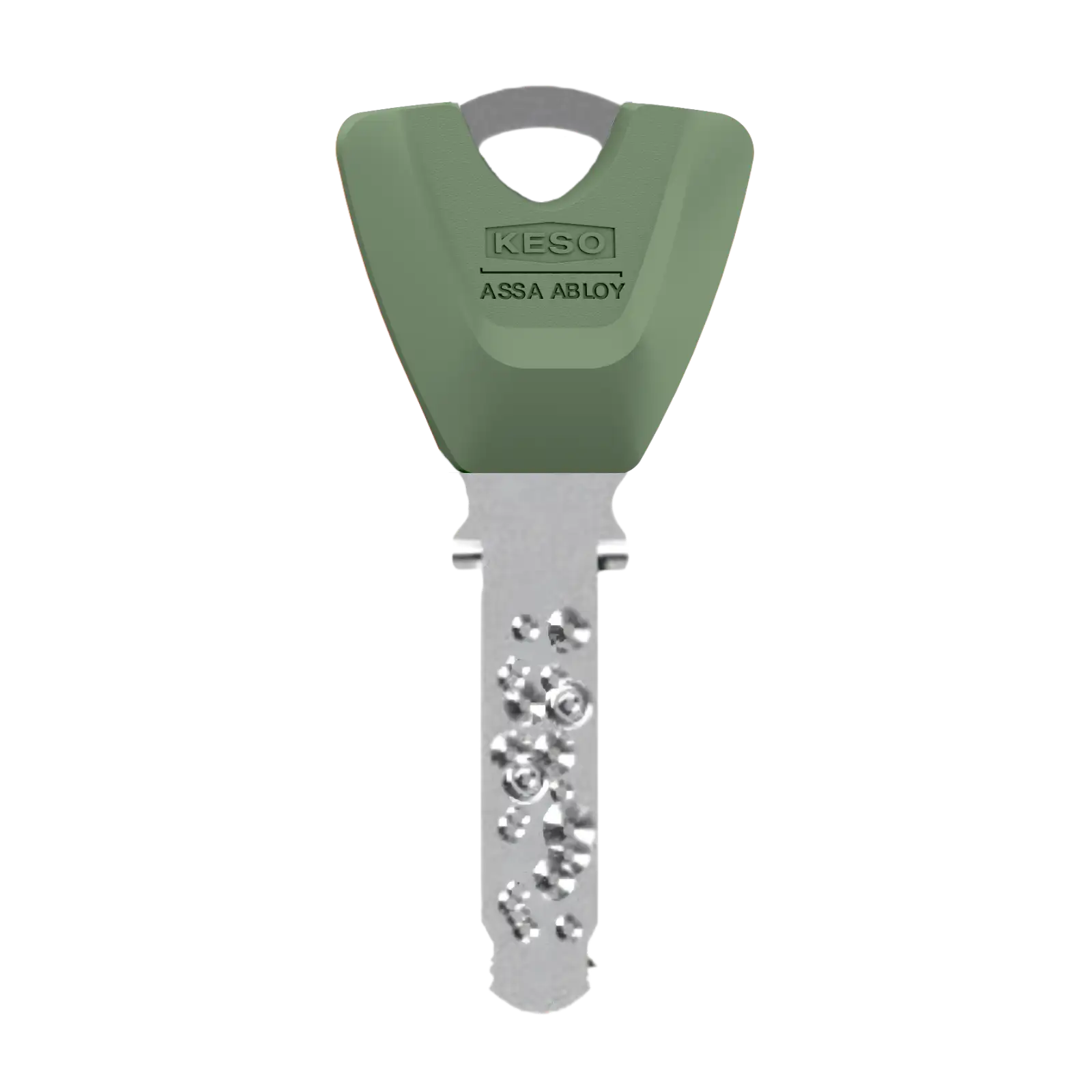 Trapez Ersatzschlüssel KESO 8000 Omega 2 80E01 mit Farbkappe avocado