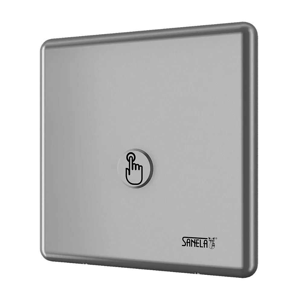 WC Drückerplatte SLW01PX, vandalensicher, 1-Mengen-Spültechnik - matte Abdeckplatte