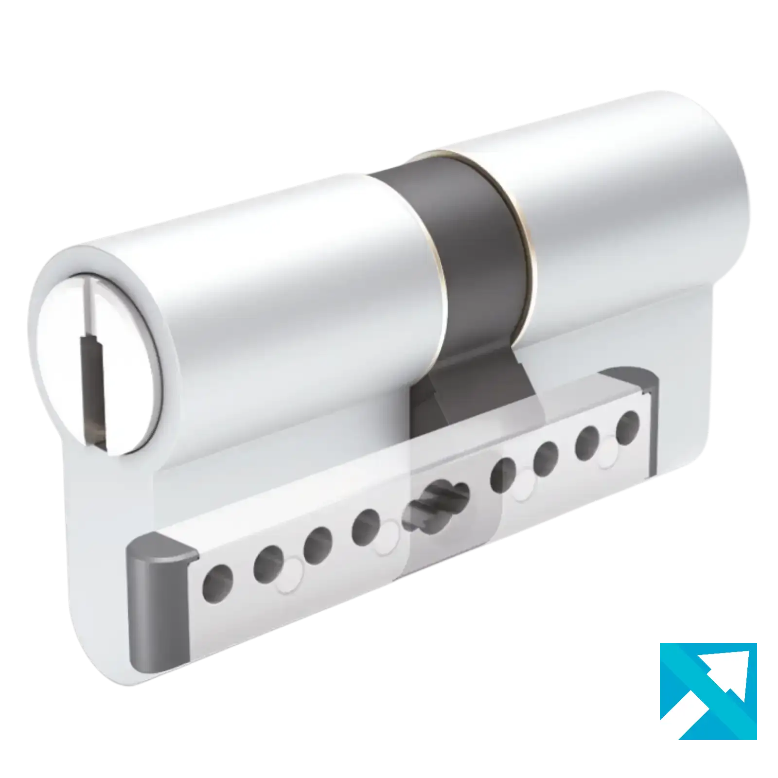 KESO 8000 Omega² Doppelzylinder mit Freilauf (FZG) - Innenansicht