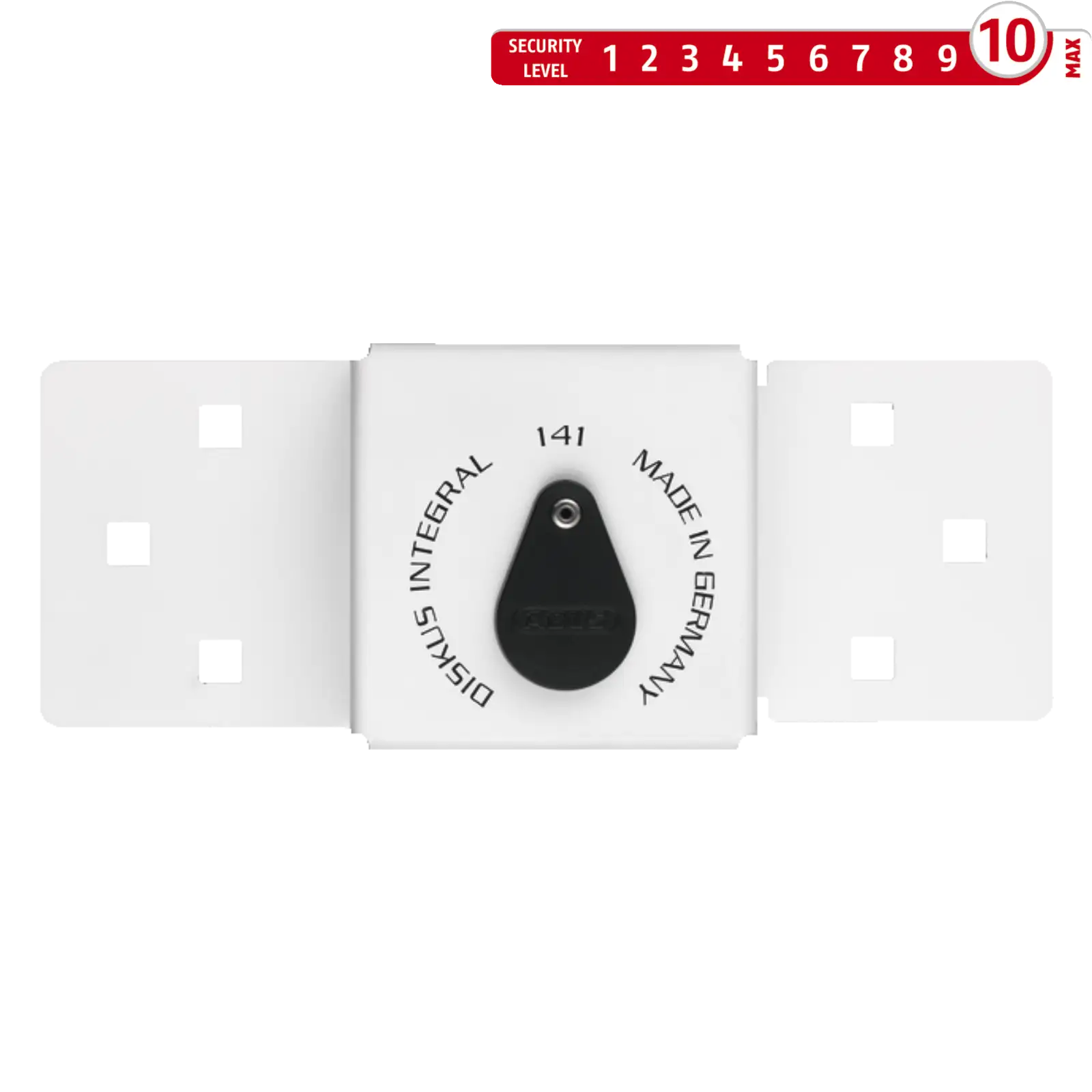 ABUS Diskus Überfalle Integral 141/200 mit Diskusschloss 26/70 - weiß