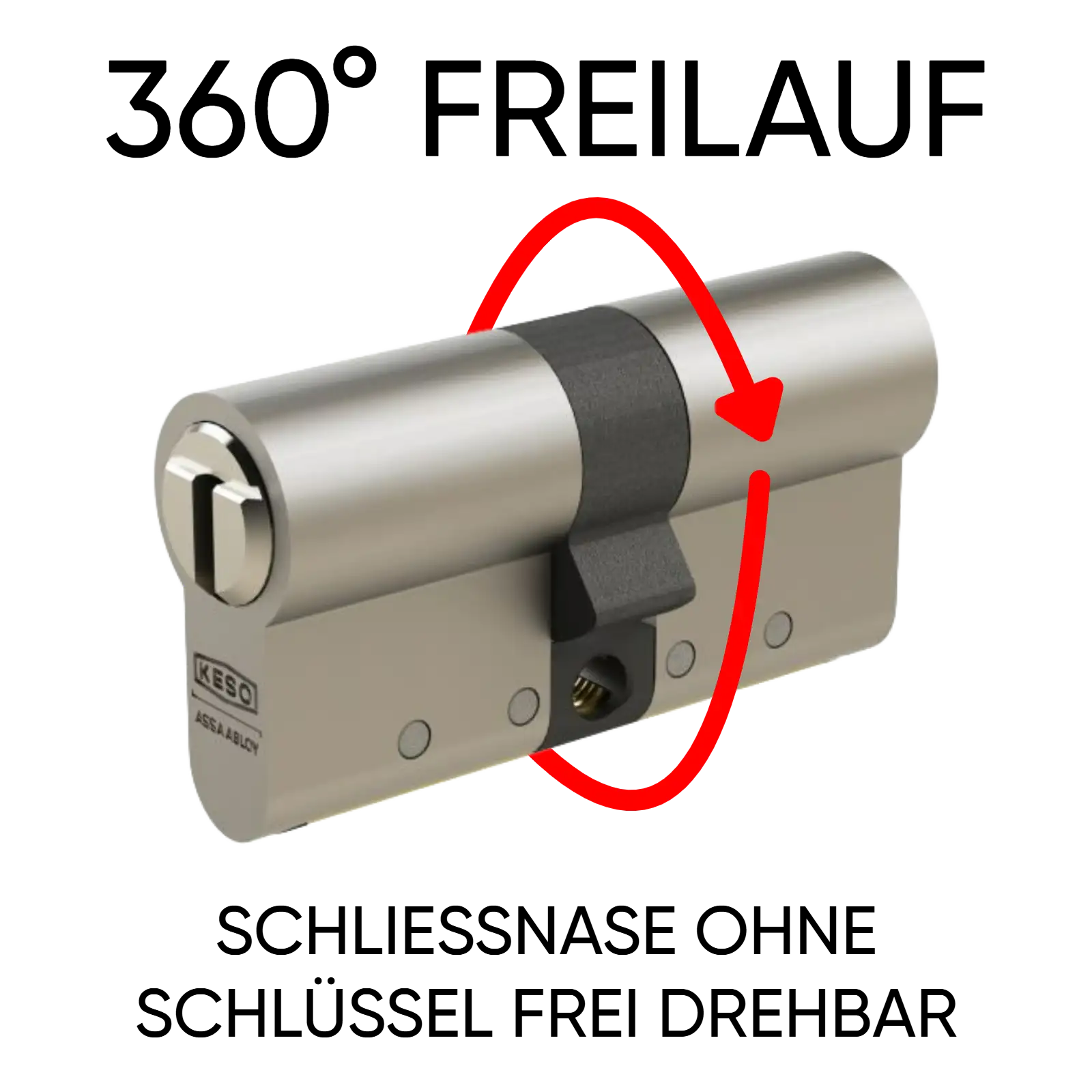 Doppelzylinder KESO 6000FP2 mit Freilauf (FZG)