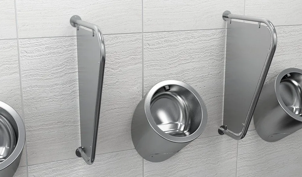 Edelstahl Schamwand SLZN13 mit Urinal SLPN09C