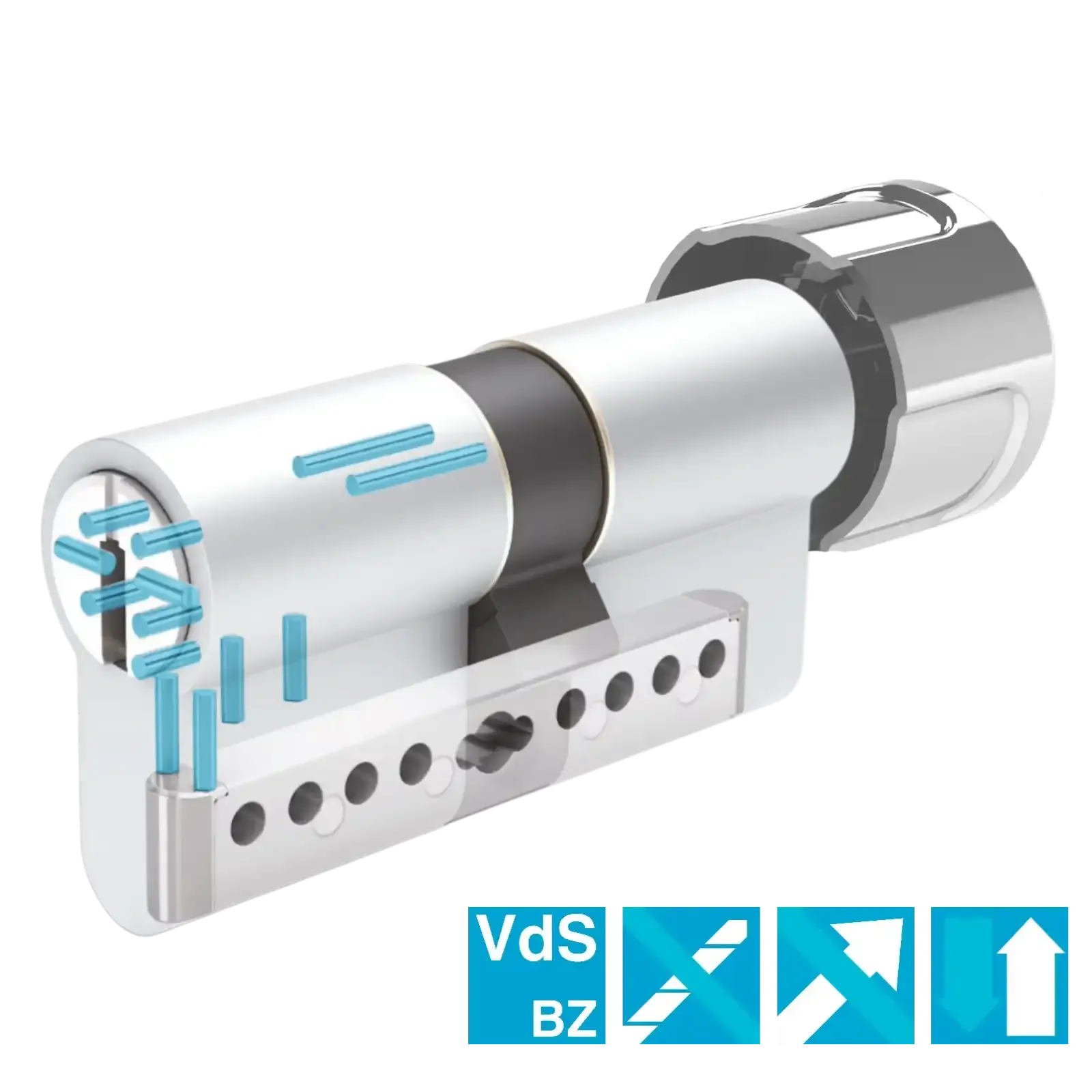 KESO 8000 Omega³ Knaufzylinder Professional - Innenansicht
