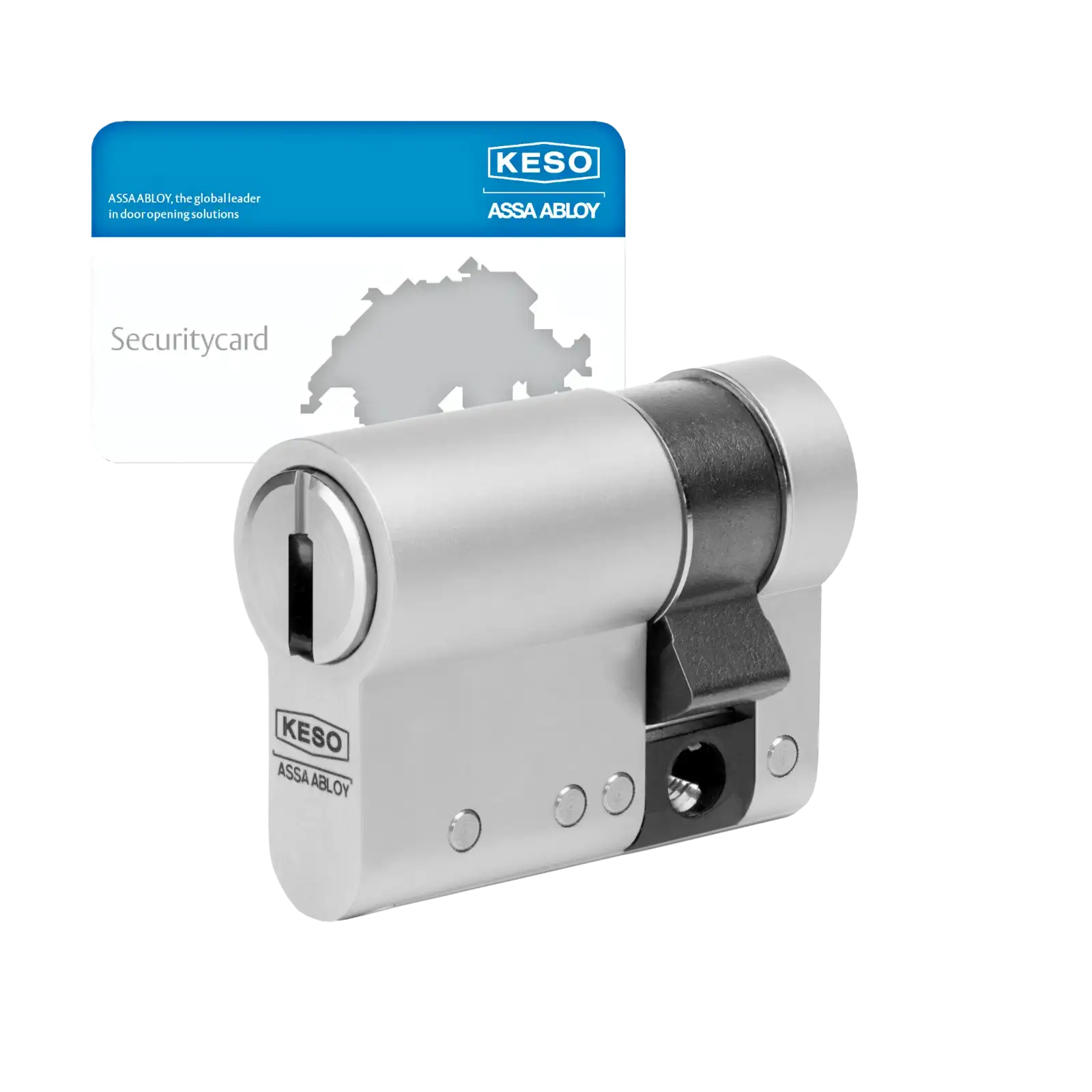 KESO 8000 Omega2 Halbzylinder FZG mit Freilauf, Ziehschutz und Sicherungskarte