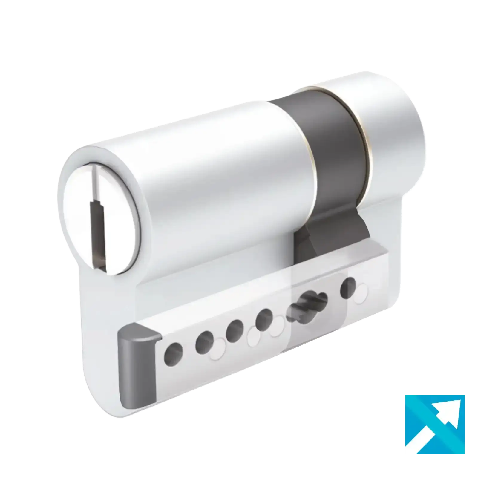 KESO 8000 Omega2 Halbzylinder FZG mit Freilauf und Ziehschutz - Innenansicht