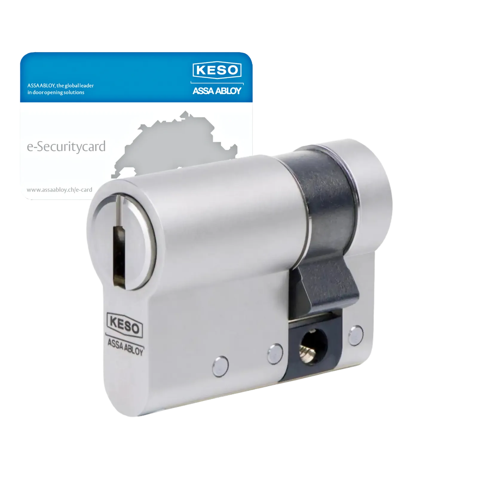KESO 8000 Omega³ Halbzylinder BasicPlus 81.B14 mit Ziehschutz