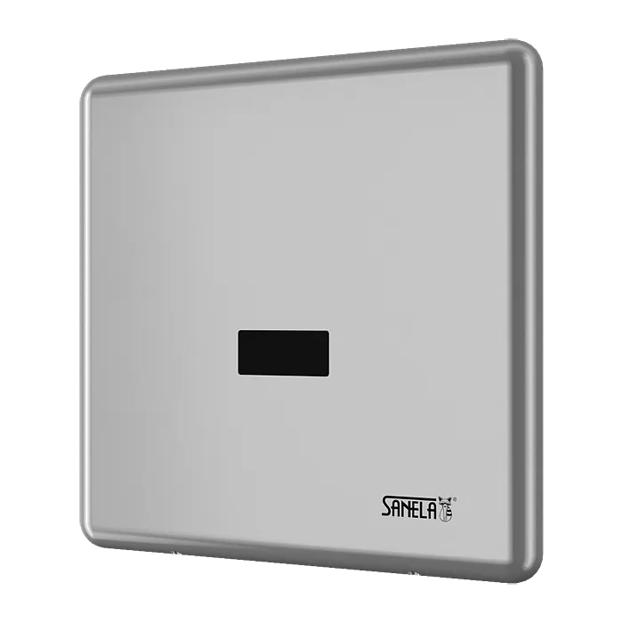 SANELA Urinalsteuerung mit elektronischer Spülauslösung SLP02, Infrarot, Silber