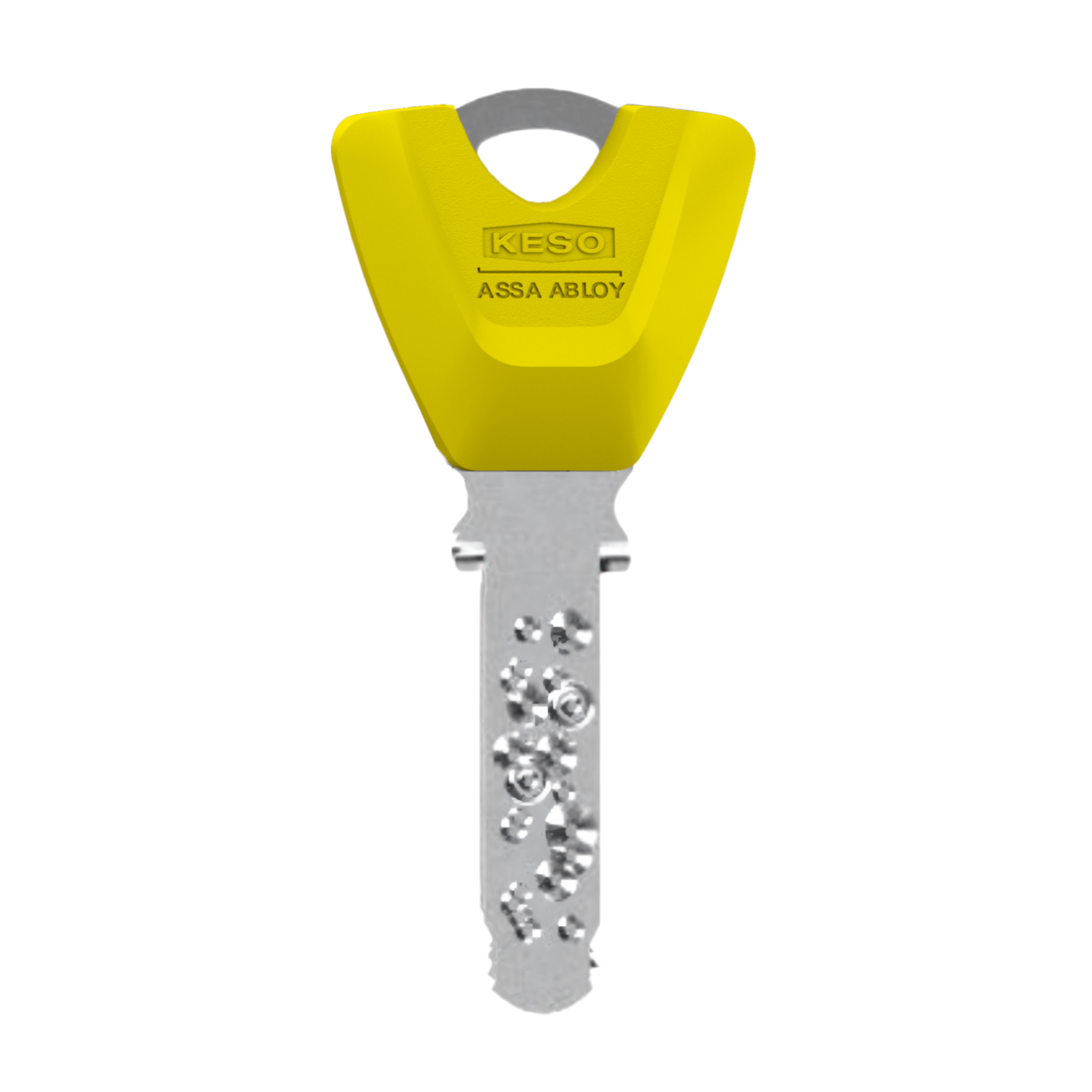 KESO 8000 Omega² Trapezschlüssel 80.E01 mit Farbkappe fluo yellow KESO 8000 Omega² Trapezschlüssel 80.E01 mit Farbkappe fluo yellow