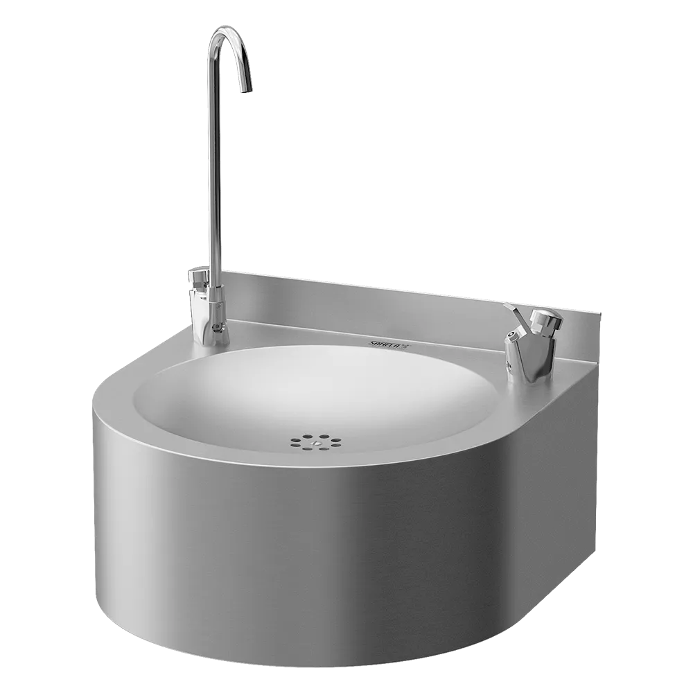 Wasserspender mit Festwasseranschluss SLUN14NS, Flaschenfüller und Selbstschlussarmatur