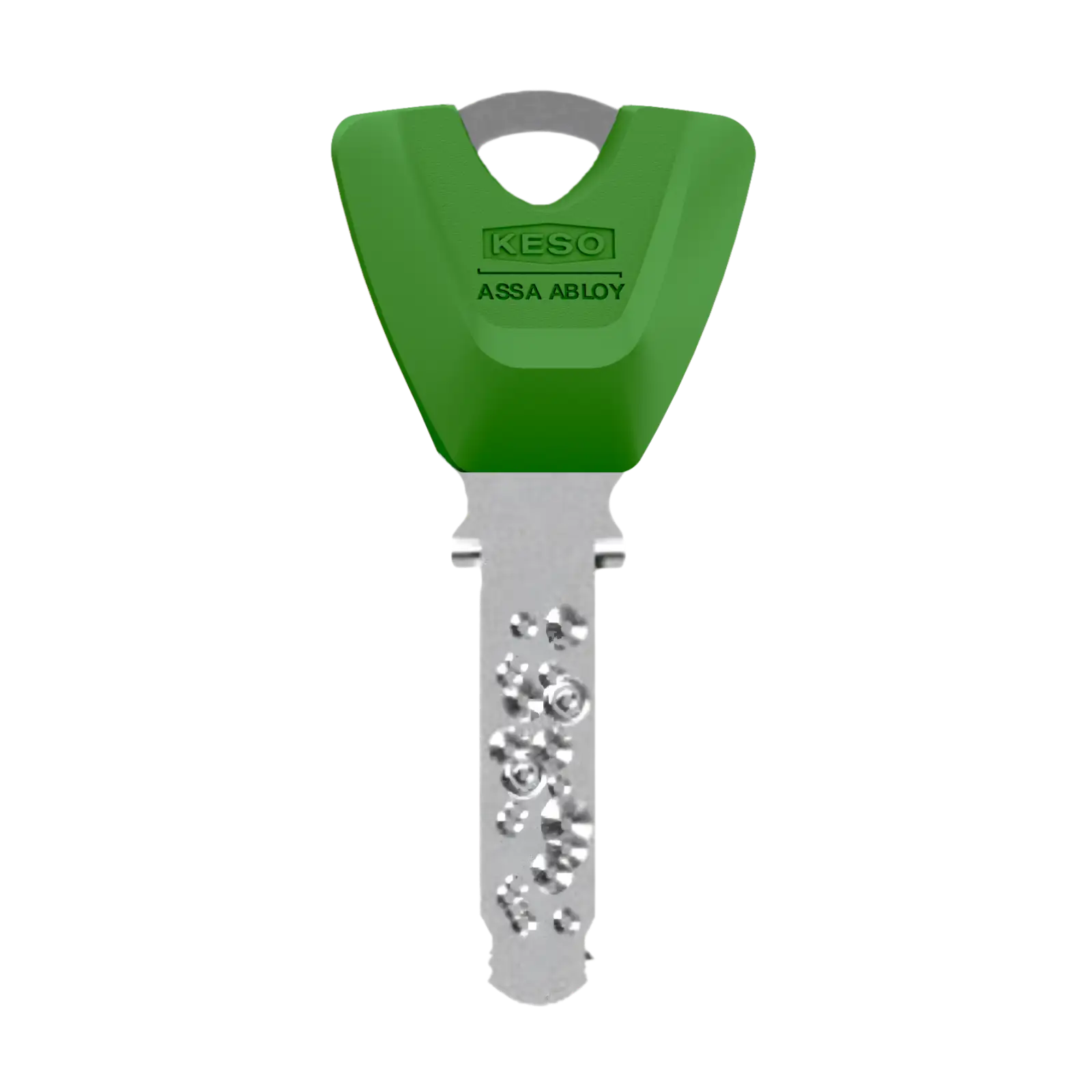 KESO 8000 Omega Trapezschlüssel 80.E01 mit Farbkappe fluo green