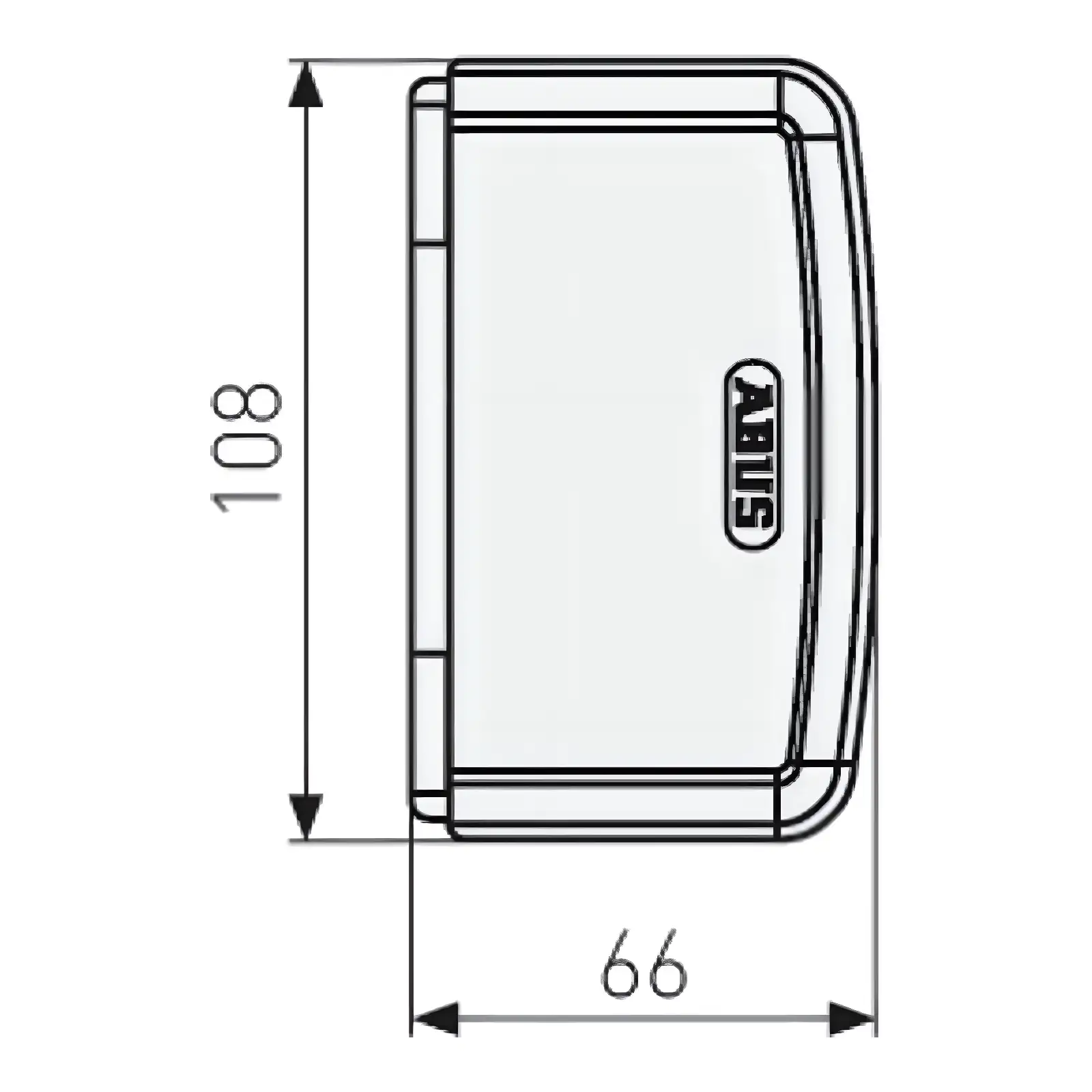 ABUS Bandseitensicherung Tür TAS112 - technische Zeichnung