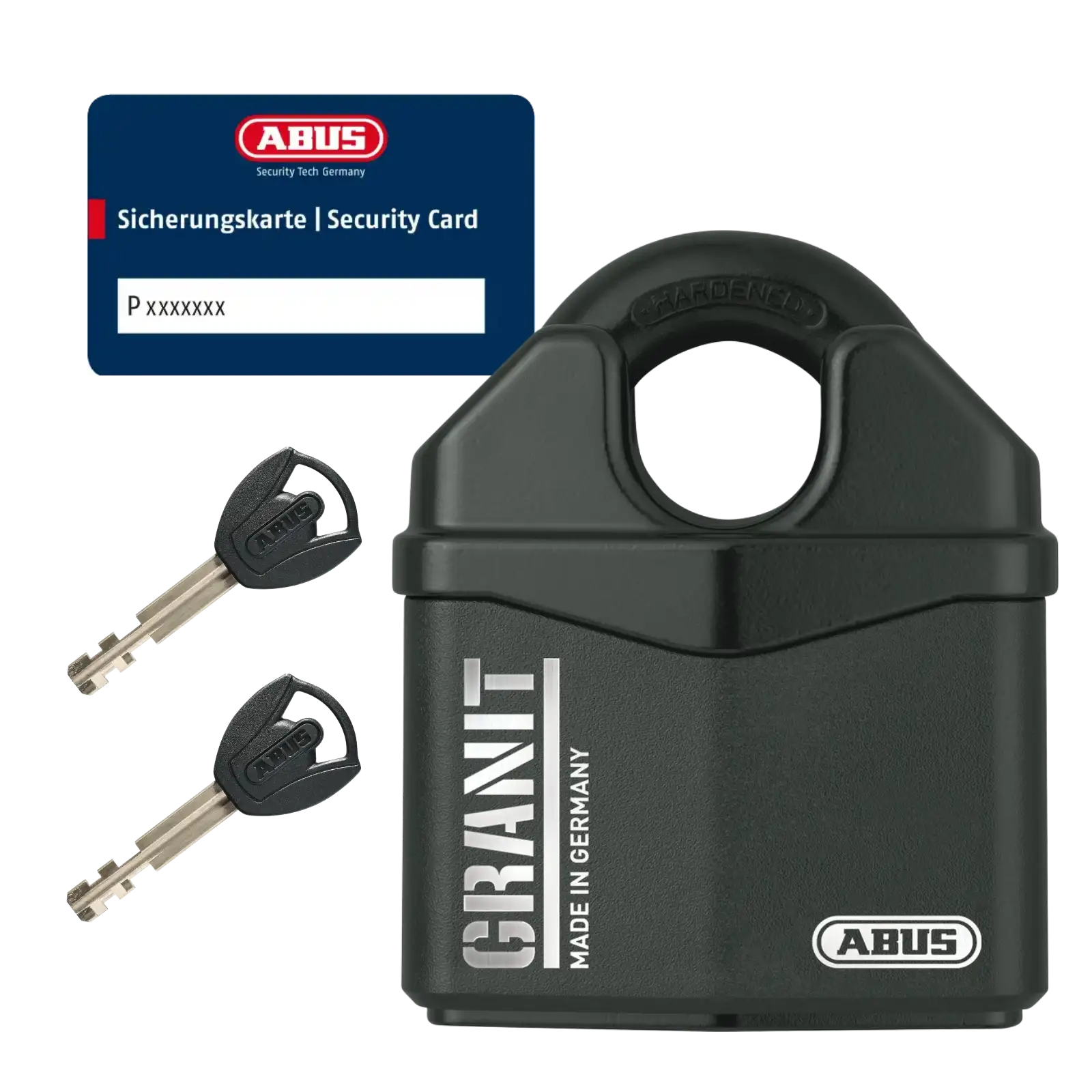 ABUS Granit Vorhangschloss 37RK/80 #SZP mit Sicherungskarte