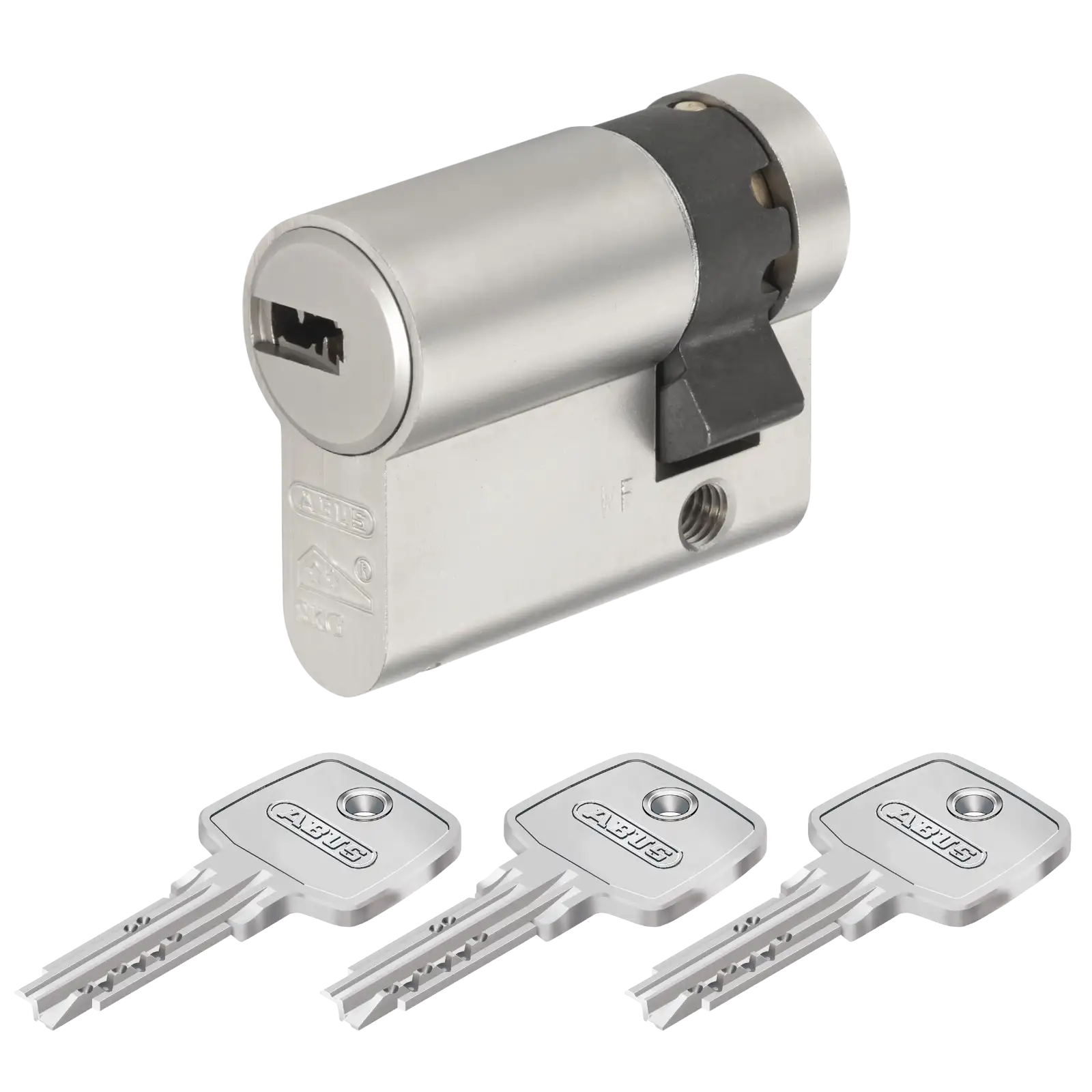 ABUS EC550 Halbzylinder - 3 Wendeschlüssel inklusive