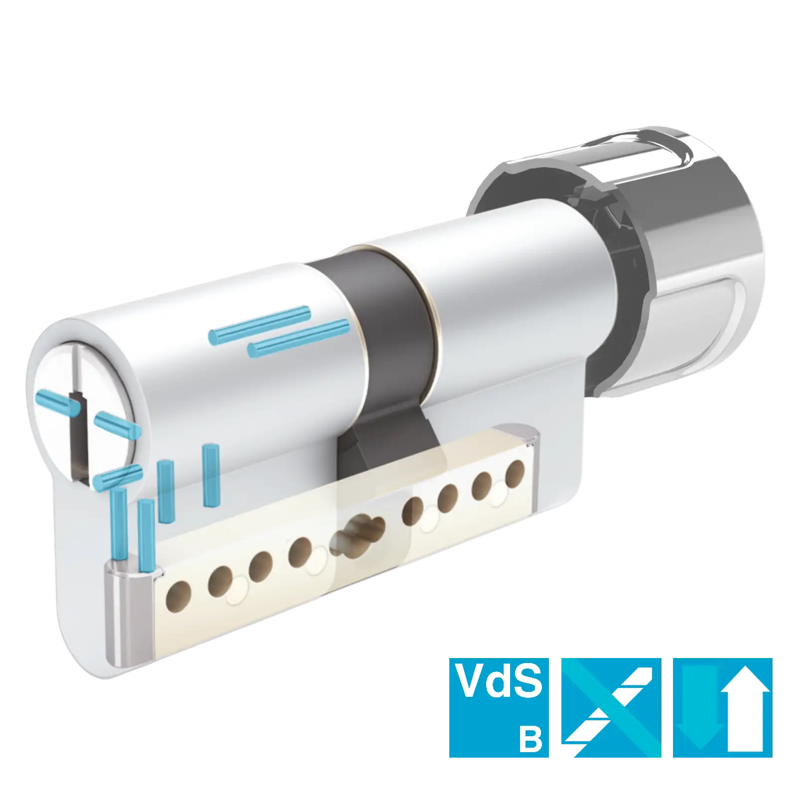 KESO 8000 Omega³ Knaufzylinder Advanced - Innenansicht