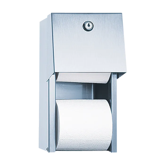 Toilettenpapierhalter Edelstahl SLZN26 für 2 Rollen, abschließbar