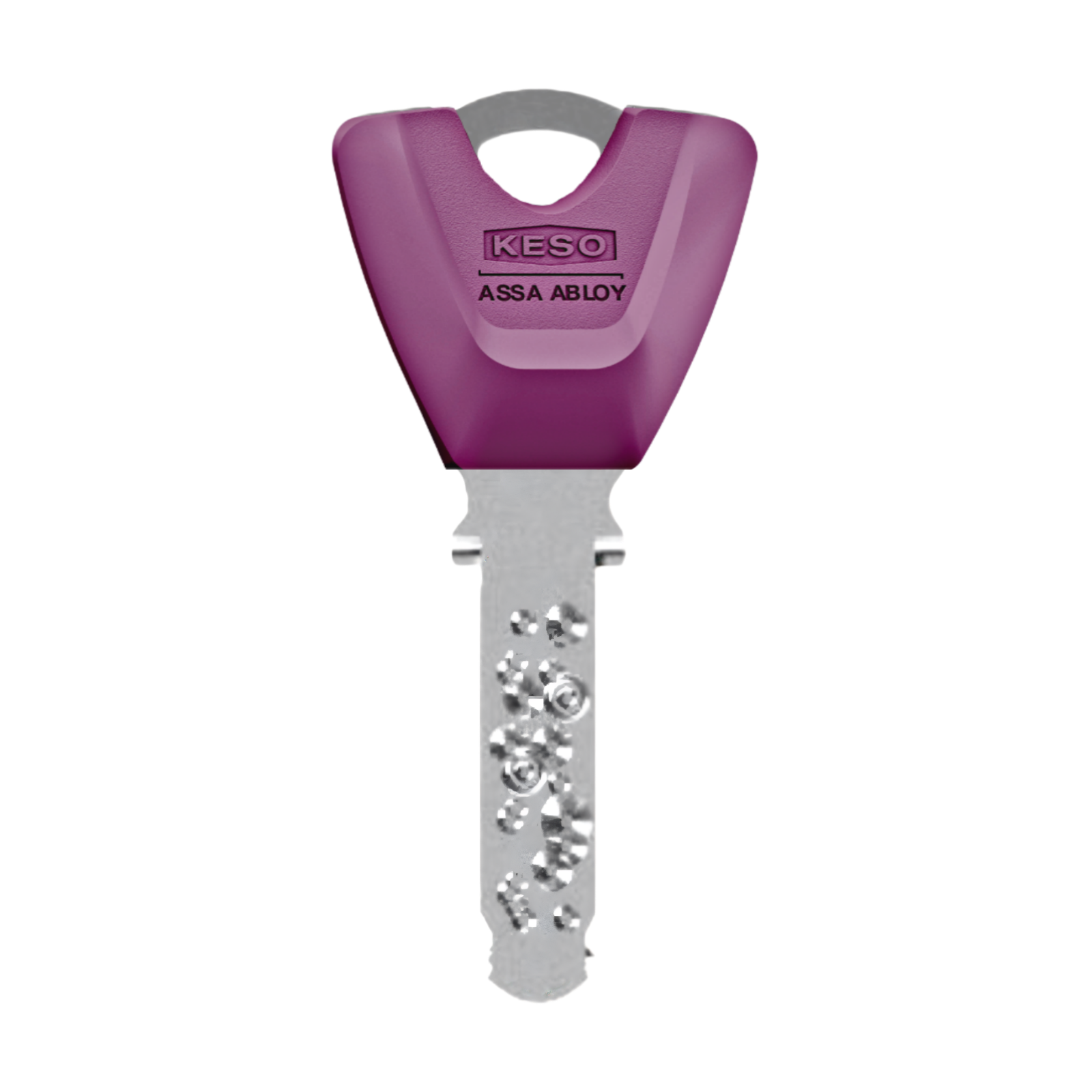 KESO 8000 Omega² Trapezschlüssel 80.E01 mit Farbkappe berry KESO 8000 Omega² Trapezschlüssel 80.E01 mit Farbkappe berry