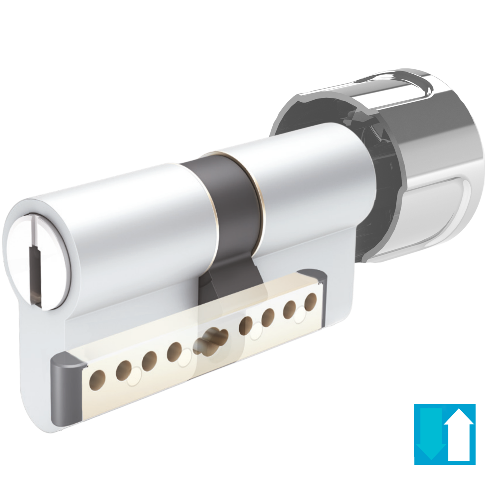 Knaufzylinder KESO 8000 Omega2 81a2u mit Prioritätsfunktion