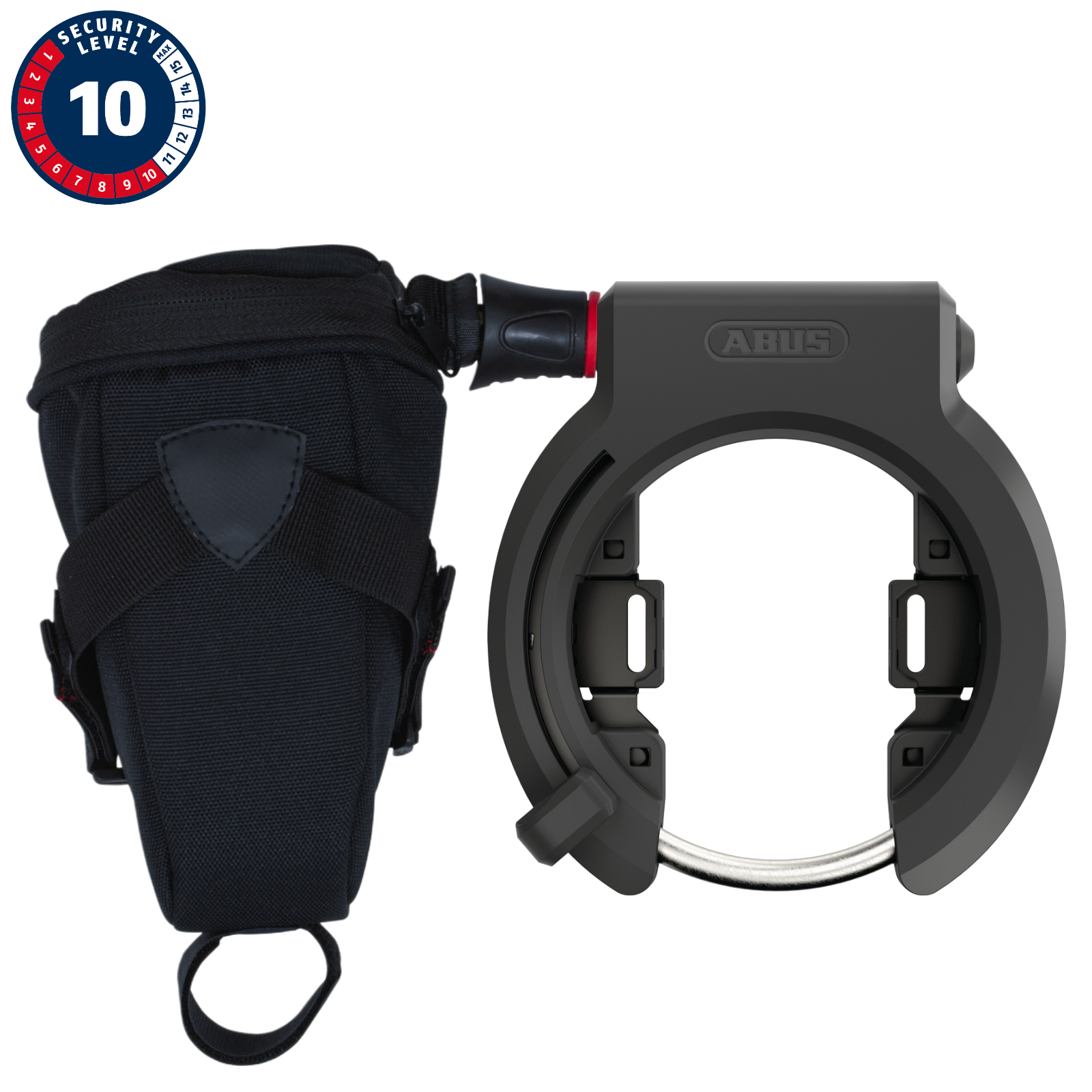 ABUS Rahmenschloss Granit XPlus 6950M mit 6KS Anschlusskette und Transporttasche