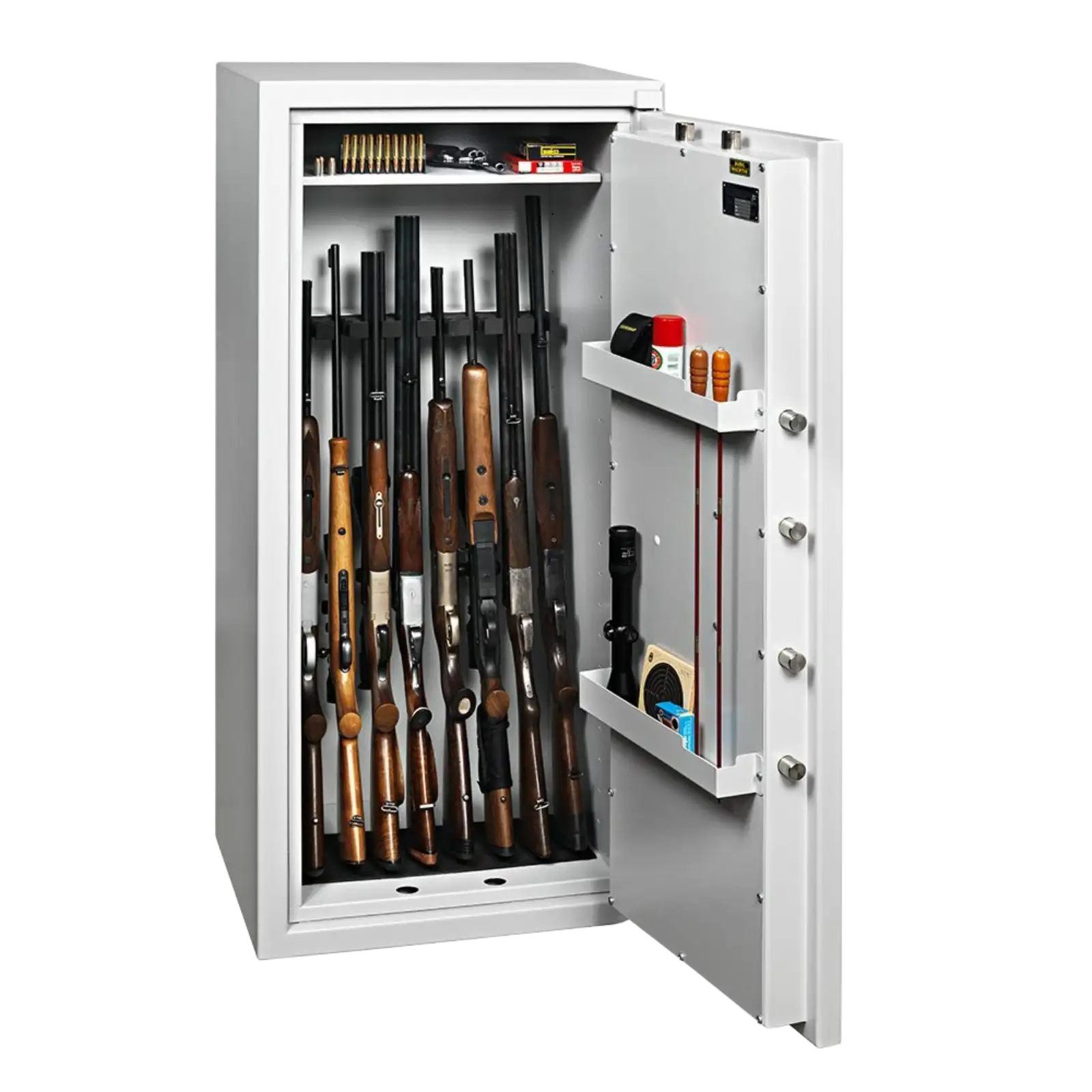 Burg Wächter Waffenschrank Ranger 800/8 E FP mit Elektronikschloss - offen, befüllt