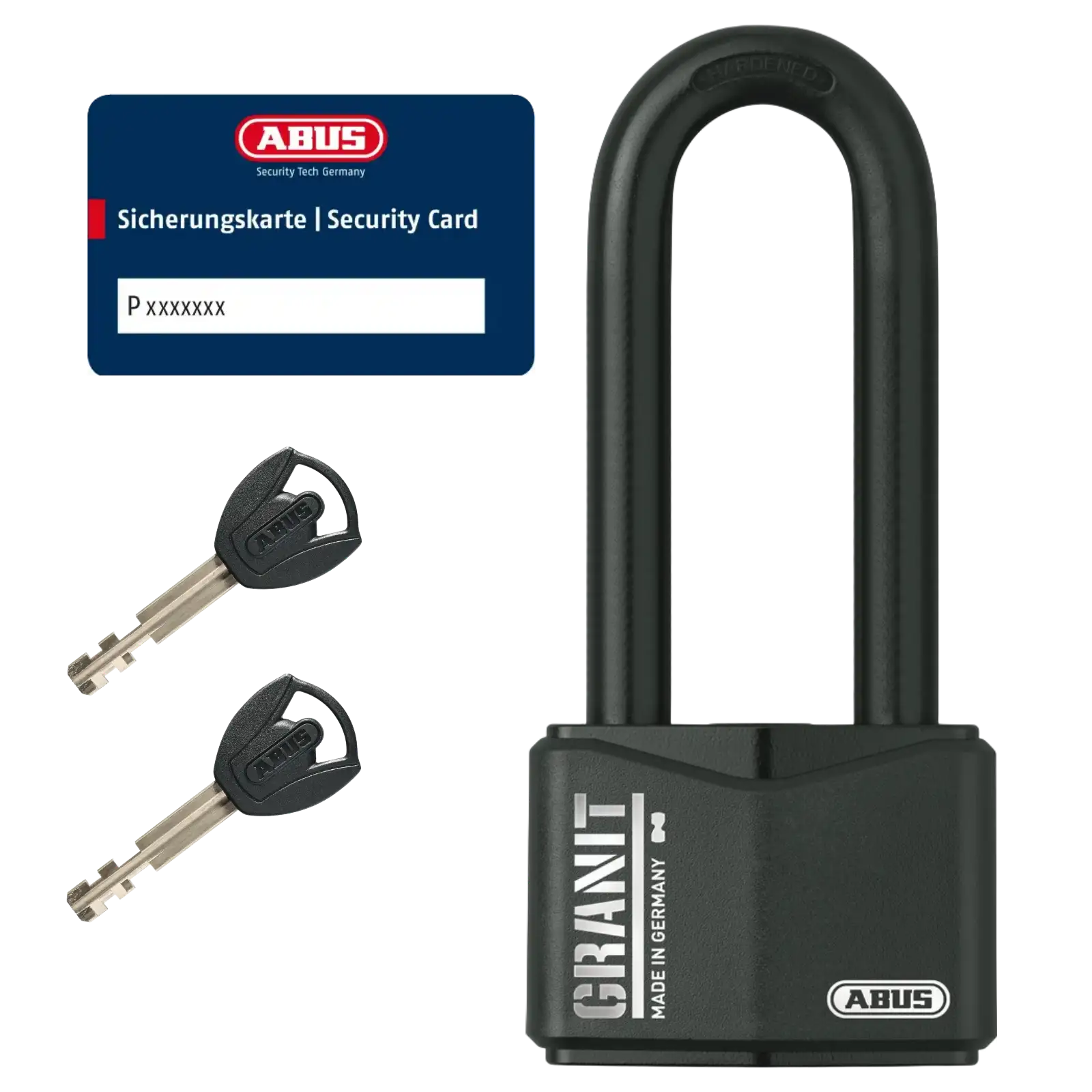 ABUS Granit Vorhangschloss 37RK/70HB100 #SZP mit Sicherungskarte und hohem Bügel